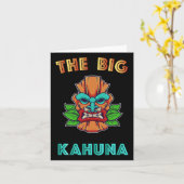 ザビッグカフナおもしろいハワイアンティキパパボスギフト カード (黄色い花)
