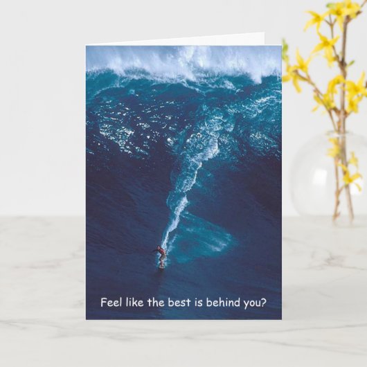 ザビッグカフナ – サーファーの誕生日 カード (黄色い花)