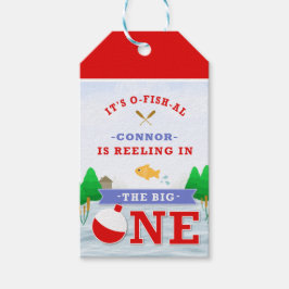 ザビッグカラフルワン魚釣りテーマ1歳 ギフトタグ