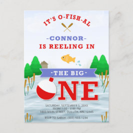 ザビッグカラフルワン魚釣りテーマ1歳 ポストカード