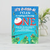 ザビッグカラフルワン魚釣り1歳の誕生日 招待状 (スタンド正面)