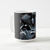 ザビッグツインオートバイエンジン コーヒーマグカップ (正面左)