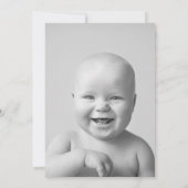 ザビッグファイブ0 50誕生日フォト白黒 招待状 (裏面)