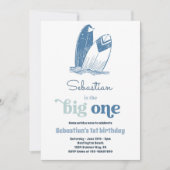 ザビッグモダンワンサーフ1st誕生日ビーチパーティー 招待状 (正面)