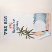 ザビッグワンウェーブサーフ海ビーチタオル ビーチタオル (正面)