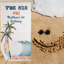 ザビッグワンウェーブサーフ海ビーチタオル