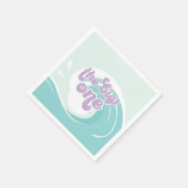 ザビッグワンウェーブビーチ誕生日 スタンダードカクテルナプキン (角)