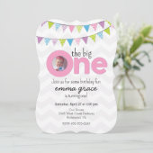 ザビッグワンガールズファースト誕生日招待状 招待状 (スタンド正面)