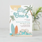 ザビッグワンサーフィンボーイ1st誕生日ビーチパーティー 招待状 (スタンド正面)