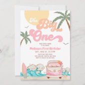 ザビッグワンサーフィン1歳のパーティー 招待状 (正面)