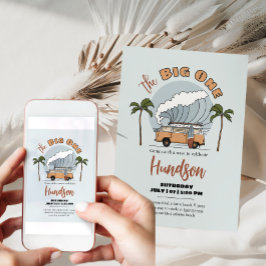 ザビッグワンサーフズアップ誕生日招待状カード 招待状