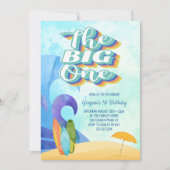 ザビッグワンサーフビーチファースト誕生日 招待状 (正面)