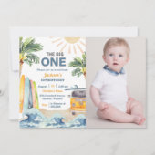 ザビッグワンサーフビーチ第1バースデーフォト 招待状 (正面)