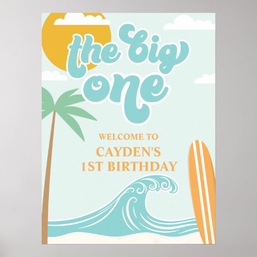 ザビッグワンサーフビーチ1stバースデーウェルカム ポスター (正面)