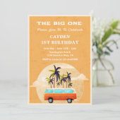 ザビッグワンサーフビーチ1st誕生日招待状 招待状 (スタンド正面)