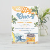ザビッグワンサーフビーチ1st誕生日招待状 招待状 (スタンド正面)