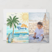 ザビッグワンサーフビーチ1st誕生日招待状 招待状 (正面)