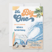 ザビッグワンサーフビーチ1st誕生日招待状 招待状 (正面)