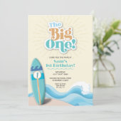 ザビッグワンサーフビーチ1st誕生日招待状 招待状 (スタンド正面)