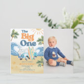 ザビッグワンサーフビーチ1st誕生日招待状 招待状 (スタンド正面)