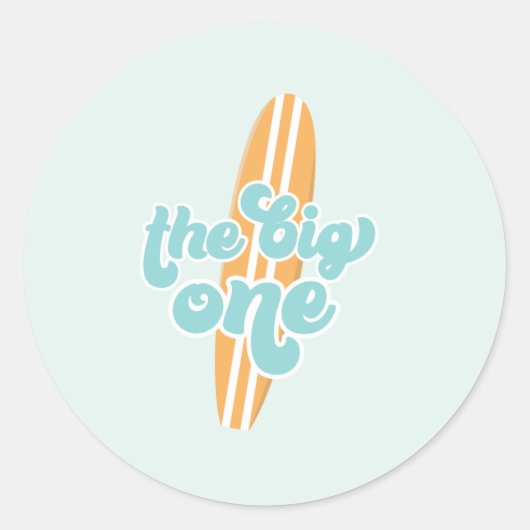 ザビッグワンサーフビーチ1st誕生日 ラウンドシール (正面)