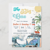 ザビッグワンサーフビーチ1st誕生日 招待状 (正面)