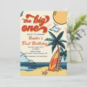 ザビッグワンサーフビーチ1st誕生日 招待状 (スタンド正面)