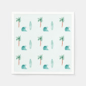 ザビッグワンサーフファースト誕生日ナプキンパーティーデコール スタンダードカクテルナプキン (正面)