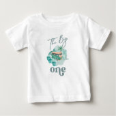 ザビッグワンサーフベビーと幼児用誕生日シャツ ベビーTシャツ (正面)