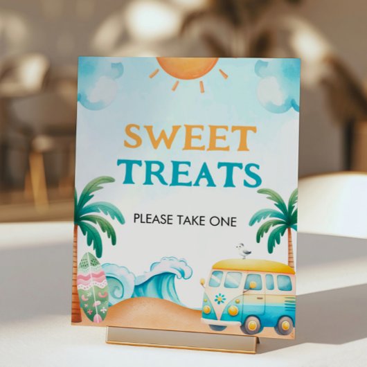 ザビッグワンサーフ誕生日トリートサイン 台座サイン