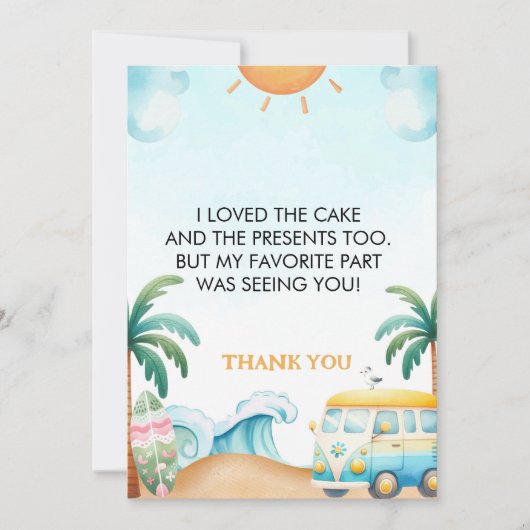 ザビッグワンサーフ誕生日 サンキューカード (正面)