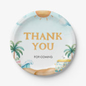 ザビッグワンサーフ誕生日 ペーパープレート (正面)