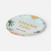 ザビッグワンサーフ誕生日 ペーパープレート (アングル)