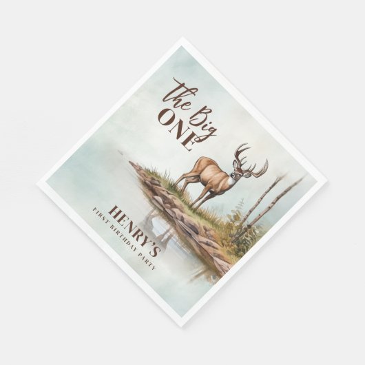 ザビッグワンディアファースト狩り1歳 スタンダードランチョンナプキン (角)