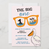 ザビッグワントロピカルガールズファースト誕生日 招待状 (正面)