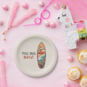 ザビッグワントロピカルハワイアンサーフ誕生日 ペーパープレート (パーティー)