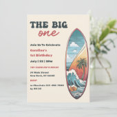 ザビッグワントロピカルハワイアンサーフ誕生日 招待状 (スタンド正面)