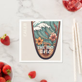 ザビッグワンハワイアンサーフファースト誕生日 スタンダードカクテルナプキン (インサイチュ)