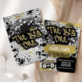 ザビッグワンヒップホップ1歳招待状 招待状