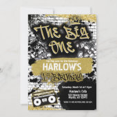 ザビッグワンヒップホップ1歳招待状 招待状 (正面)