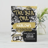 ザビッグワンヒップホップ1歳招待状 招待状 (スタンド正面)