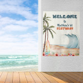 ザビッグワンビーチサーフバースデーパーティー タペストリー