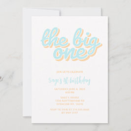 ザビッグワンビーチサーフ1st誕生日招待状 招待状