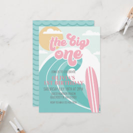 ザビッグワンピンクビーチ誕生日招待状 招待状
