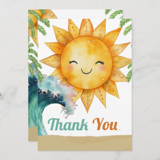 ザビッグワンファースト誕生日 サンキューカード (正面/裏面)