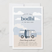 ザビッグワンボーイズ第1ビーチサーフ誕生日 招待状 (正面)