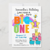 ザビッグワンラマス第1誕生日招待状 招待状 (正面)