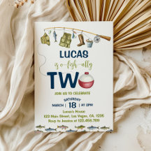 ザビッグワンリトルフィッシャーマン誕生日招待状