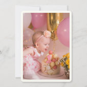 ザビッグワンルアウ（ハワイ式宴会）ビーチクラブ第1バースデーフォト 招待状 (裏面)