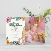 ザビッグワンルアウ(ハワイ式宴会)ビーチサーフ1stバースデーフォト 招待状 (スタンド正面)